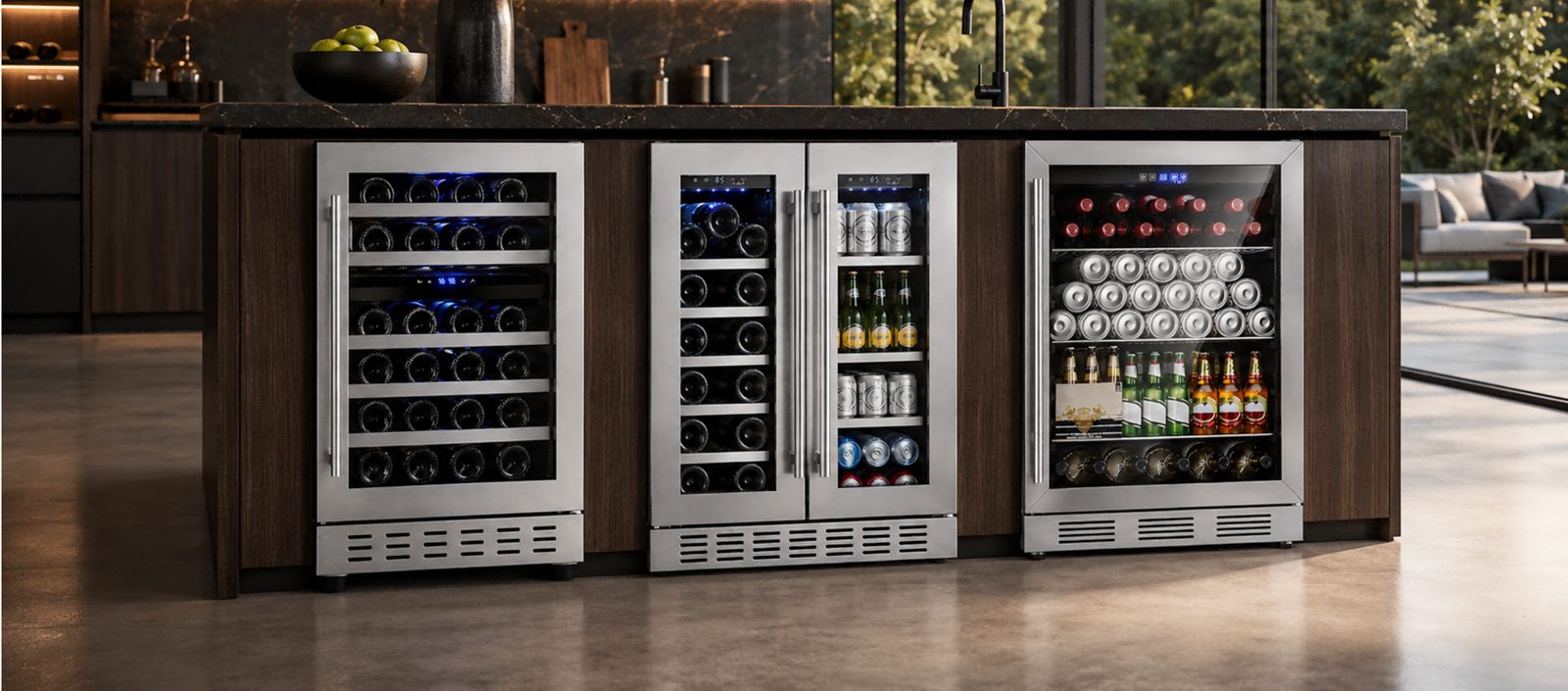 Built-in bar & wine refrigeration